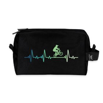 BMX Bike Rider's Heartbeat BMX Bike - Recycelte Kulturtasche - Schwarz - Vorne