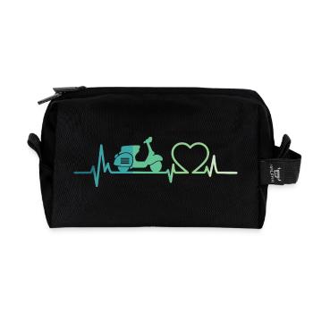 Heartbeat Roller Motor Roller - Recycelte Kulturtasche - Schwarz - Vorne