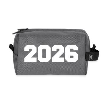2026 - Recycled Toiletry Zip Bag - anthracite - Front