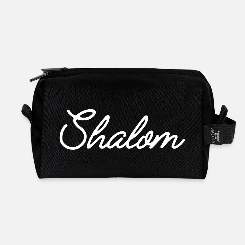 Shalom - Recycled Toiletry Zip Bag - black