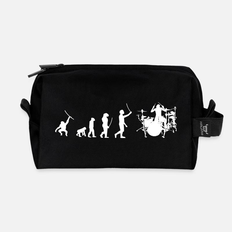 Evolution Drummer - Recycelte Kulturtasche - Schwarz
