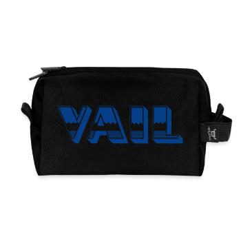 VAIL - Recycled Toiletry Zip Bag - black - Front