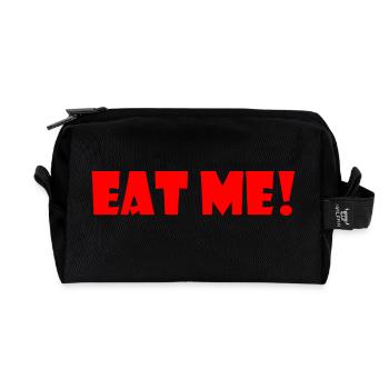 Eat me - Recycelte Kulturtasche - Schwarz - Vorne