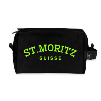 St. Moritz - Suisse - Schweiz - Swiss - Recycelte Kulturtasche - Schwarz - Vorne