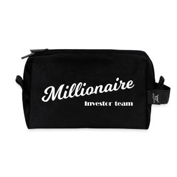 Millionaires and capitalists - Recycled Toiletry Zip Bag - black - Front