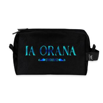 IA ORANA (Blaue Lagune) - Recycelte Kulturtasche - Schwarz - Vorne