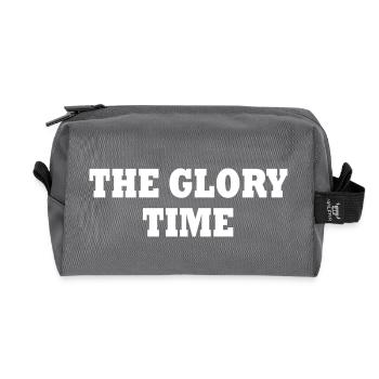 The glory time - Recycled Toiletry Zip Bag - anthracite - Front