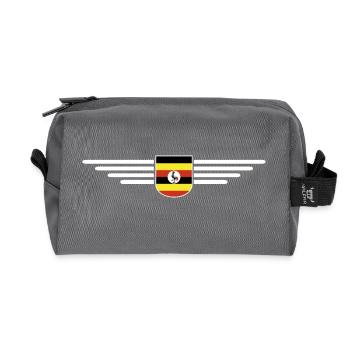 Uganda T-Shirt for Explorers - Recycled Toiletry Zip Bag - anthracite - Front