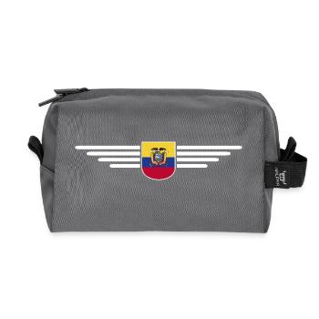 Ecuador Fans T-Shirt Design - Recycled Toiletry Zip Bag - anthracite - Front