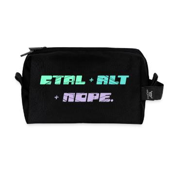 CTRL ALT NOPE - IT Motif - Recycled Toiletry Zip Bag - black - Front
