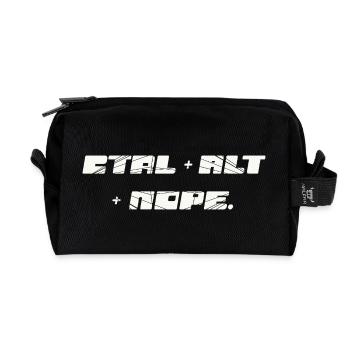 CTRL ALT Nope - Recycled Toiletry Zip Bag - black - Front