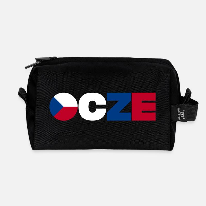 Czech Republic - Recycled Toiletry Zip Bag - black