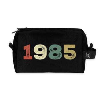1985 Born in 1985 - Recycled Toiletry Zip Bag - black - Front