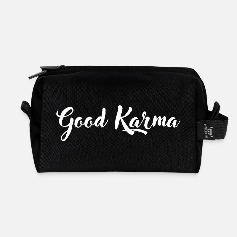 Good_Karma - Recycelte Kulturtasche - Schwarz