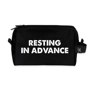 Resting in Advance - Recycelte Kulturtasche - Schwarz - Vorne