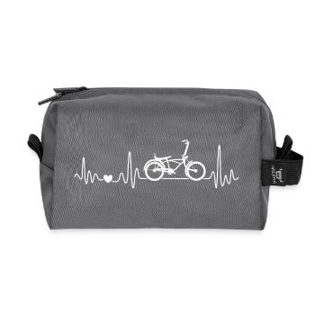 BMX Bike Heartbeat pour les cyclistes BMX - Trousse de toilette en tissu recyclé - anthracite - Devant