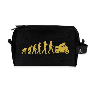 Motorrad-Evolution - Recycelte Kulturtasche - Schwarz - Vorne
