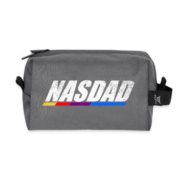 Vape Genre Retro Logo Design Nasdad - Recycled Toiletry Zip Bag - anthracite - Front