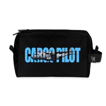 Cargo pilot CN-235 - Recycelte Kulturtasche - Schwarz - Vorne