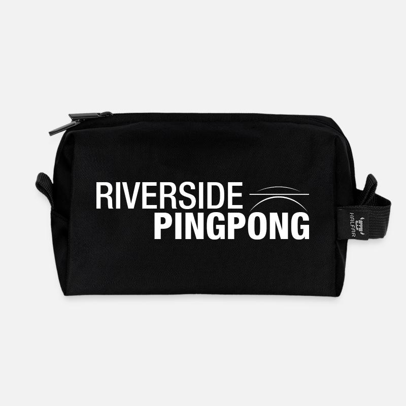Riverside Pingpong - Recycelte Kulturtasche - Schwarz