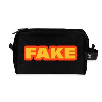 Fake - Recycled Toiletry Zip Bag - black - Front