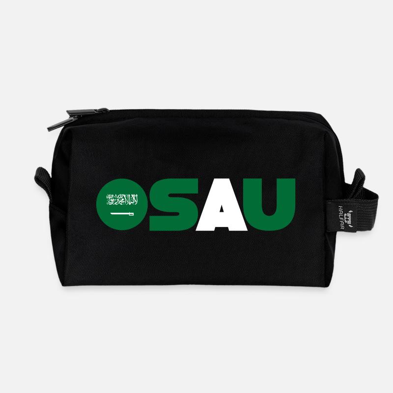 Saudi Arabia - Recycled Toiletry Zip Bag - black