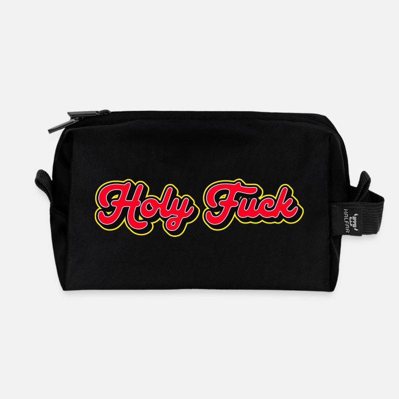 Herregud, 3D Red Script - Återvunnen necessär - svart