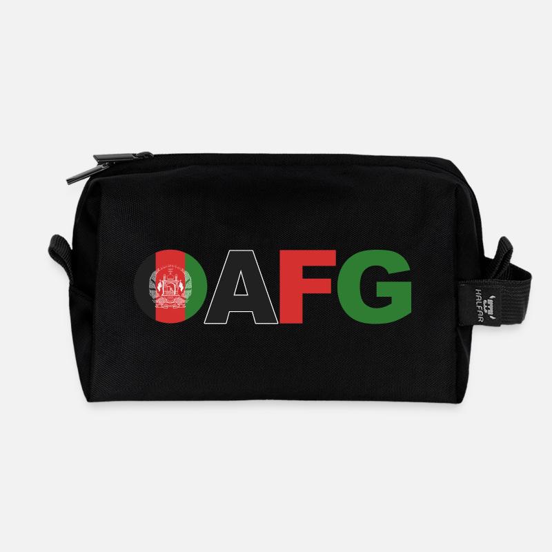 Afghanistan - Recycelte Kulturtasche - Schwarz
