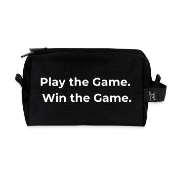 Play the Game Win the Game - Recycled Toiletry Zip Bag - black - Front