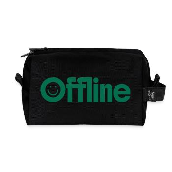 Offline Mode - Recycled Toiletry Zip Bag - black - Front