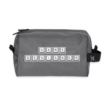 Game Design Keyboard - Recycled Toiletry Zip Bag - anthracite - Front