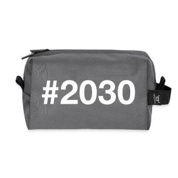 2030 Hashtag - Recycled Toiletry Zip Bag - anthracite - Front