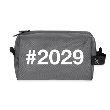 2029 Hashtag - Recycled Toiletry Zip Bag - anthracite - Front