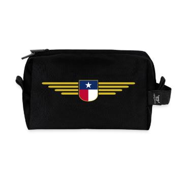 Texas Fan T-Shirt – Lone Star Style - Recycelte Kulturtasche - Schwarz - Vorne