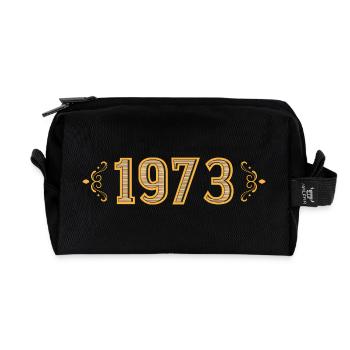 Legende seit 1973 retro 1973 - Recycelte Kulturtasche - Schwarz - Vorne