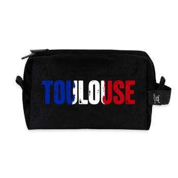 Toulouse, France - Trousse de toilette en tissu recyclé - noir - Devant