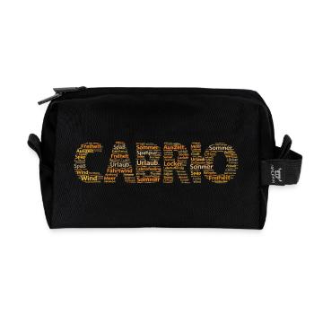 Wortwolke Cabrio Sprüche Sommer Auto  - Recycelte Kulturtasche - Schwarz - Vorne