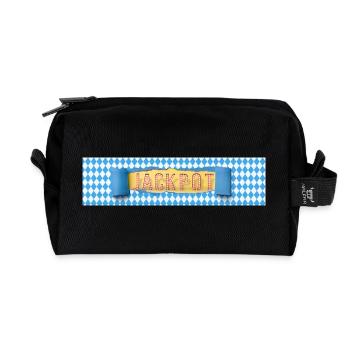 Jackpot New Job Success Gift Motivation - Recycled Toiletry Zip Bag - black - Front