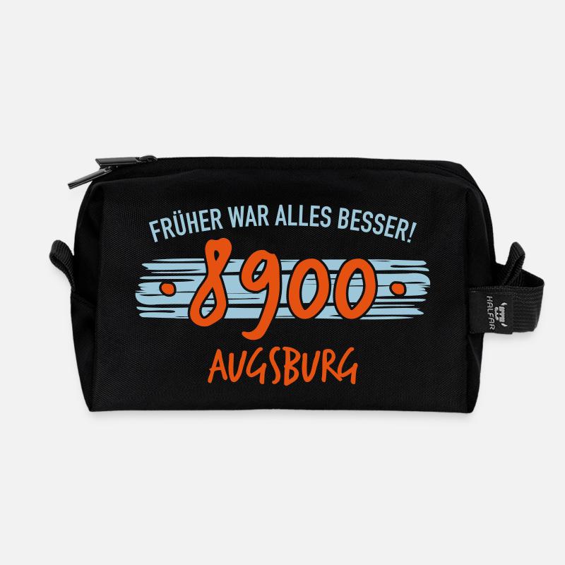 Früher 8900 Augsburg - Recycelte Kulturtasche - Schwarz