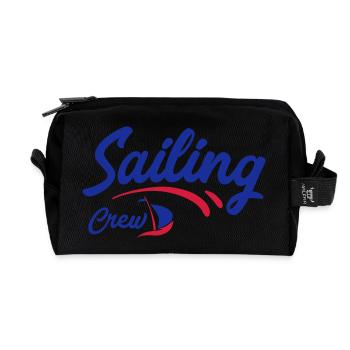 navigation à voile - Trousse de toilette en tissu recyclé - noir - Devant