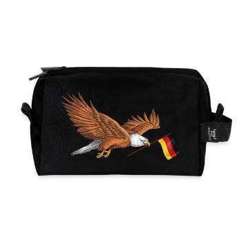 Deutscher Adler - Recycelte Kulturtasche - Schwarz - Vorne