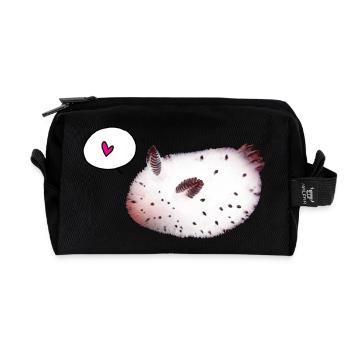 Jorunna - Hasenschnecke - bunny snail - Recycelte Kulturtasche - Schwarz - Vorne