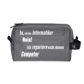 Informatiker Computer kaputt - Recycelte Kulturtasche - Anthrazit - Vorne