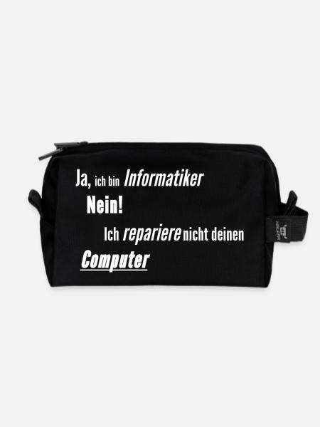 Informatiker Computer kaputt - Recycelte Kulturtasche - Schwarz