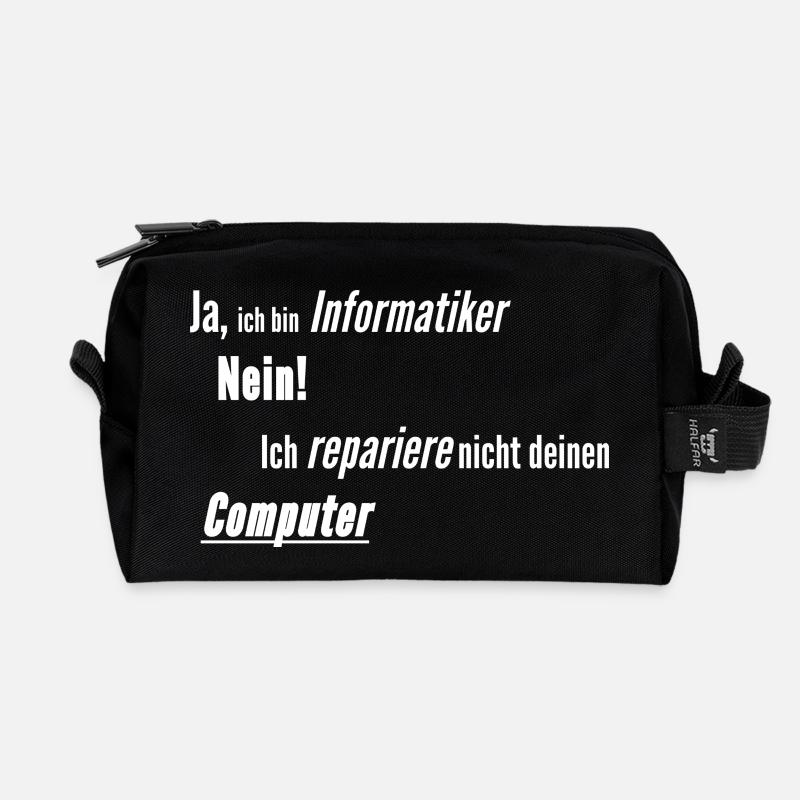Informatiker Computer kaputt - Recycelte Kulturtasche - Schwarz
