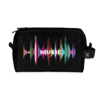 musique - Trousse de toilette en tissu recyclé - noir - Devant