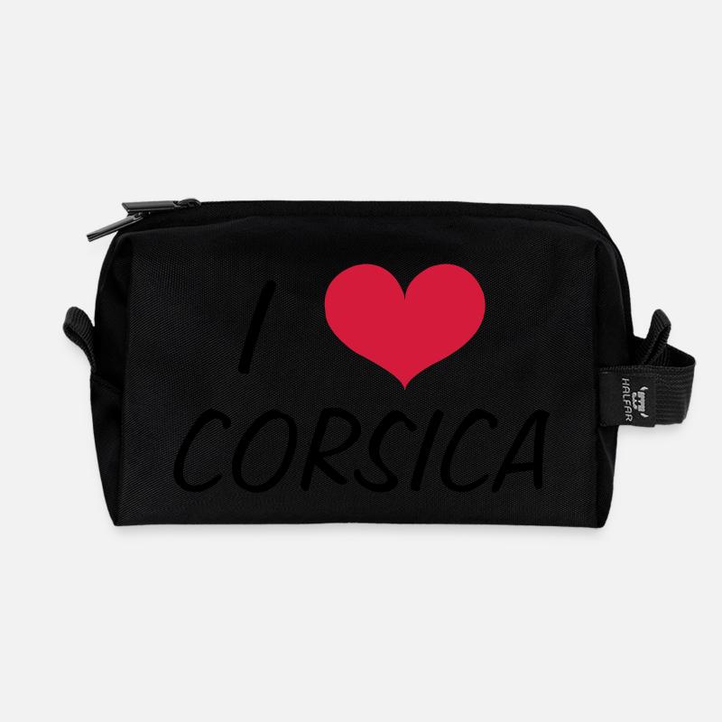 Corsica! - Recycled Toiletry Zip Bag - black