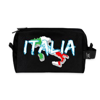 Italien Edo weißer Stiefel - Recycelte Kulturtasche - Schwarz - Vorne