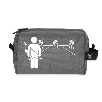 archery - Recycled Toiletry Zip Bag - anthracite - Front
