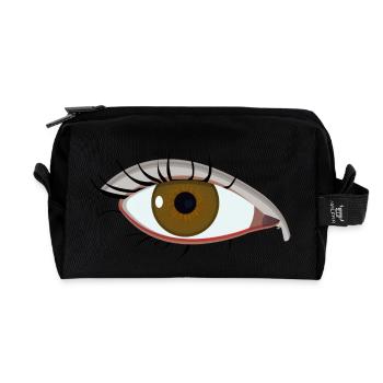 Augen, die Sie beobachten - Recycelte Kulturtasche - Schwarz - Vorne